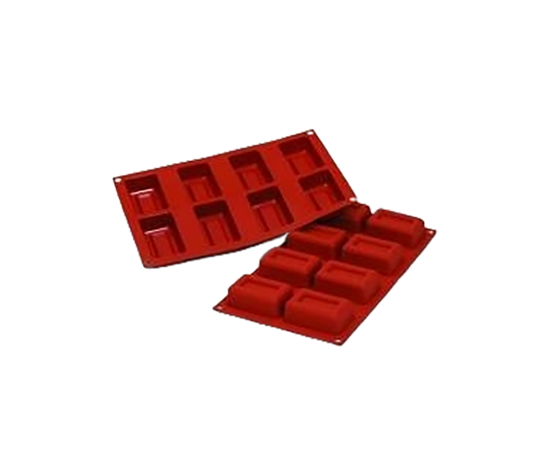 Moules silicone 8 savarins rectangle.