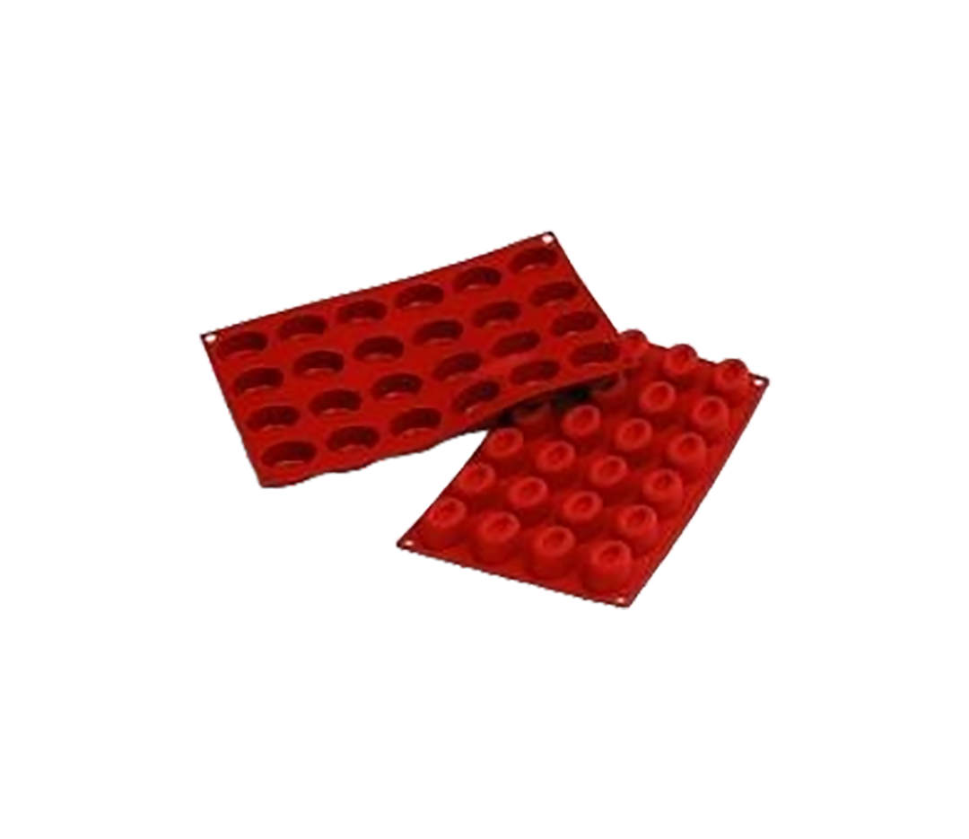 Moules silicone 24 savarins ovales.