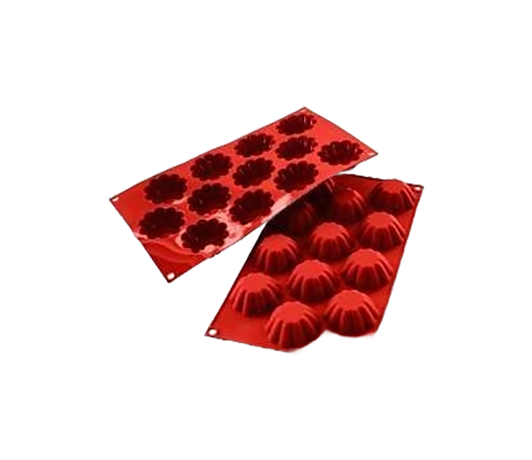 Moules silicone 12 mini brioches.
