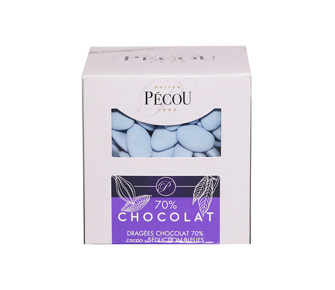 Dragées Chocolat bleu ciel - 1kg - Bleu 