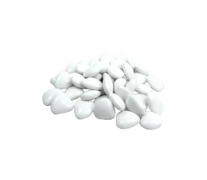 Dragées Mini-cœurs blanc ver - 250g