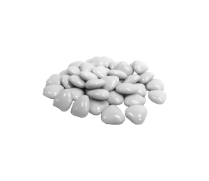 Dragées Mini-cœurs gris  - 250g