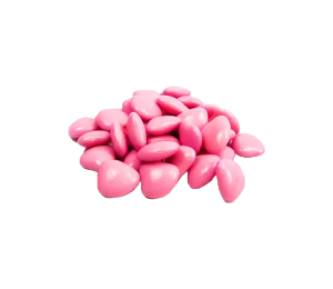 Dragées Mini-cœurs framboise- 250g