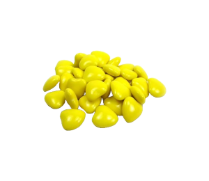 Dragées Mini-coeurs jaune soleil - 250g