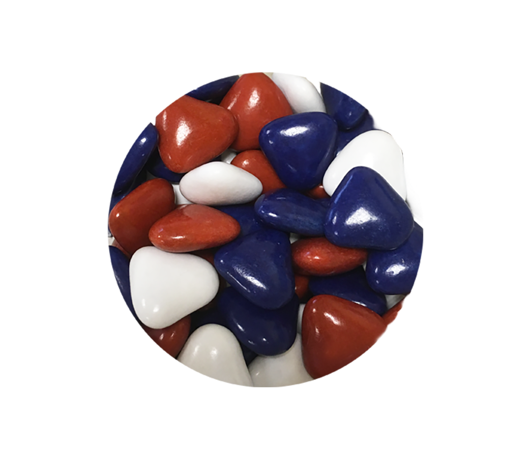 Mini-cœurs Bleu, Blanc, Rouge - 250grs