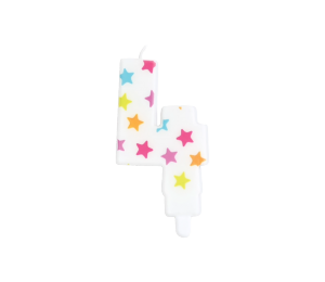 BOUGIE CHIFFRE N°4  "ETOILE" SCRAPCOOKIN