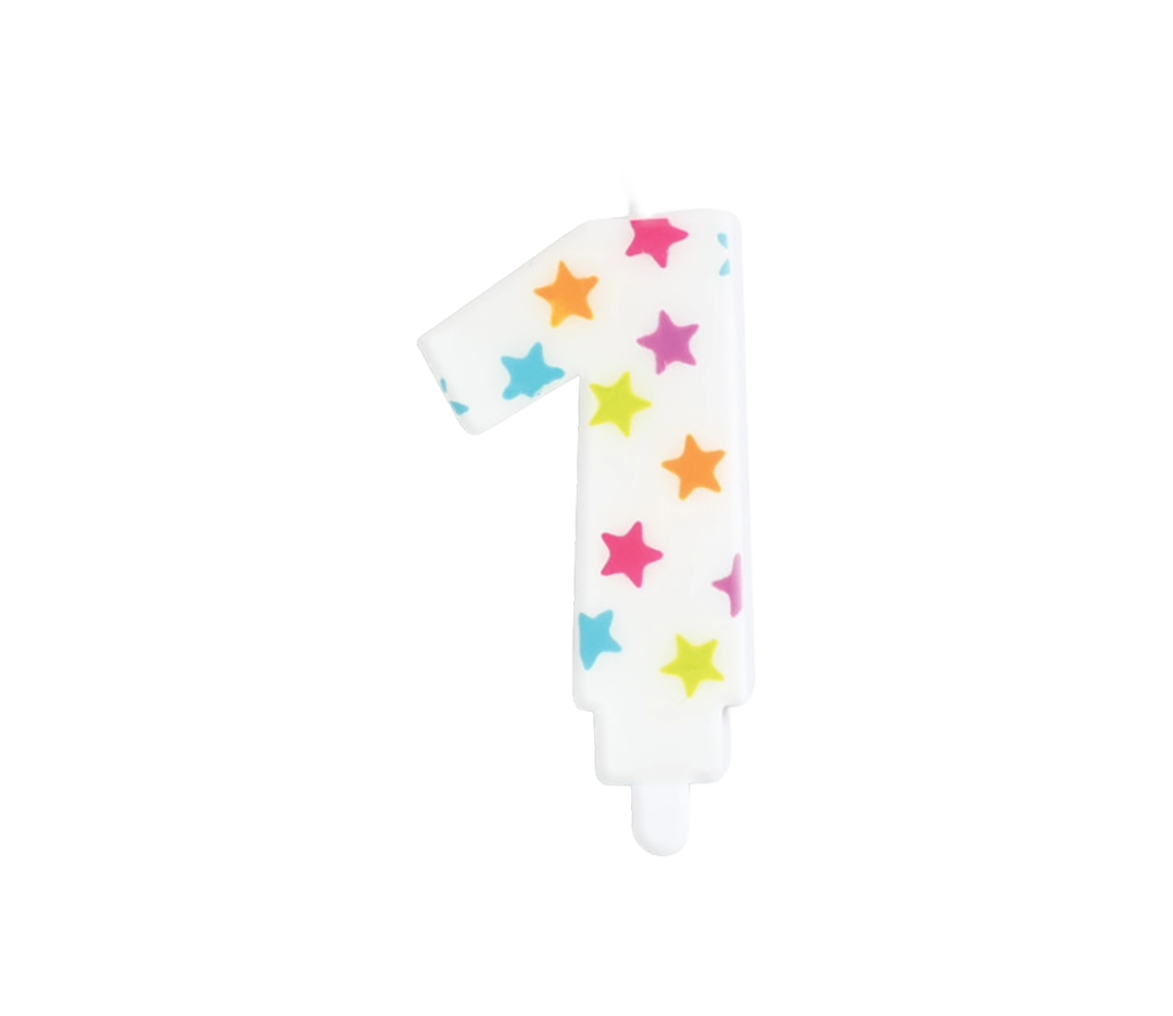 BOUGIE CHIFFRE N°1  "ETOILE" SCRAPCOOKIN