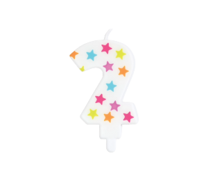 BOUGIE CHIFFRE N°2  "ETOILE" SCRAPCOOKIN