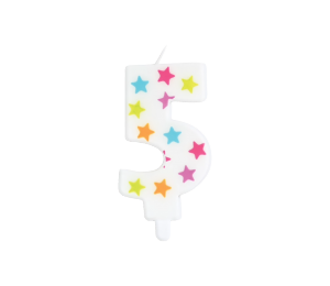 BOUGIE CHIFFRE N°5  "ETOILE" SCRAPCOOKIN