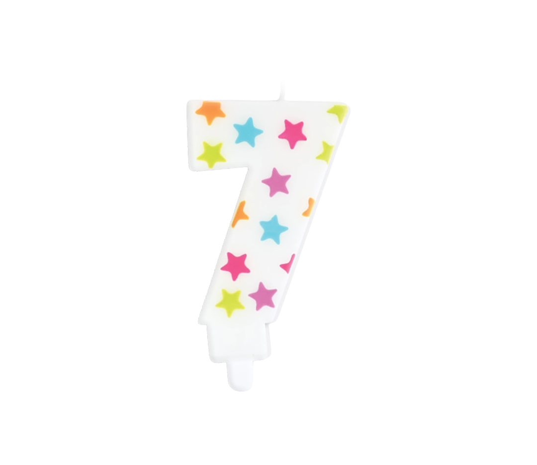 BOUGIE CHIFFRE N°7  "ETOILE" SCRAPCOOKIN