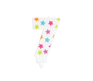 BOUGIE CHIFFRE N°7  "ETOILE" SCRAPCOOKIN