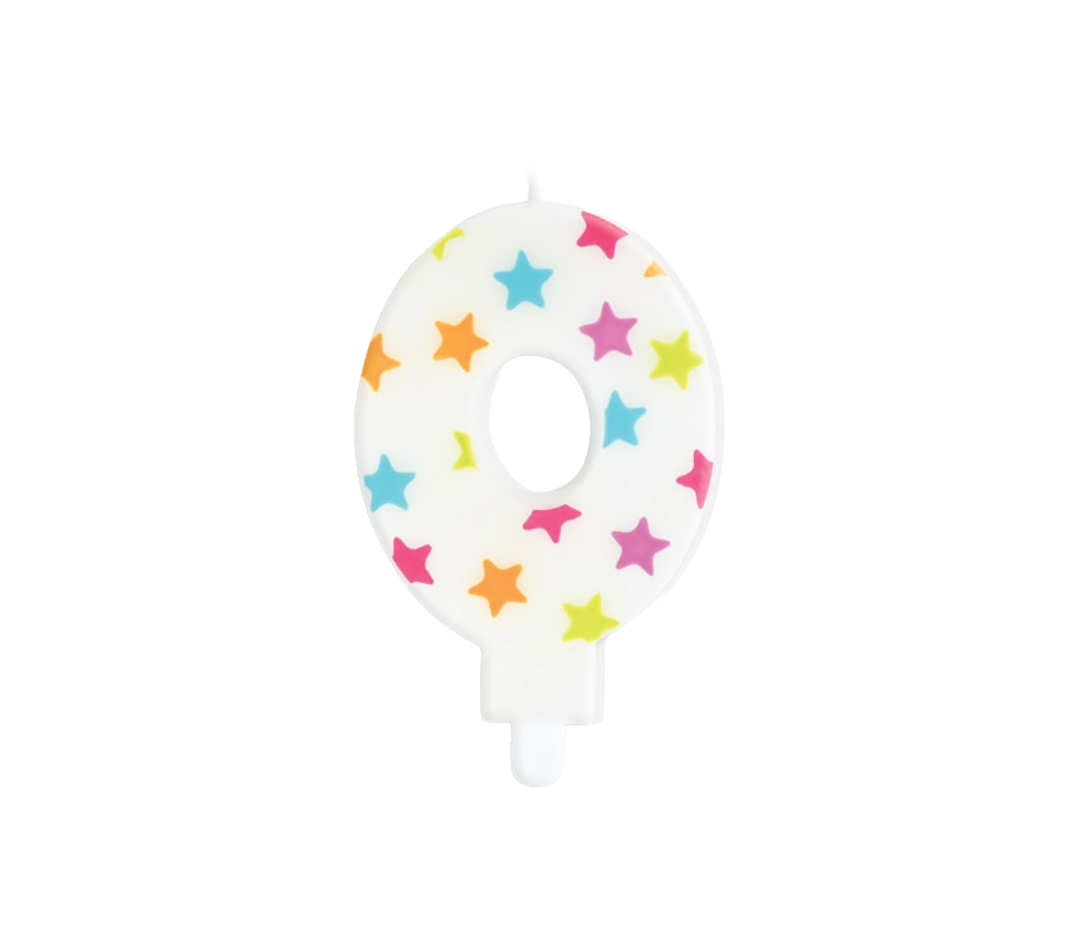 BOUGIE CHIFFRE N°0  "ETOILE" SCRAPCOOKIN