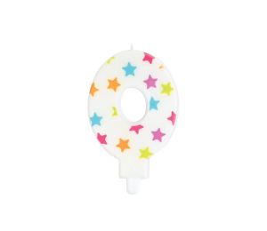 BOUGIE CHIFFRE N°0  "ETOILE" SCRAPCOOKIN