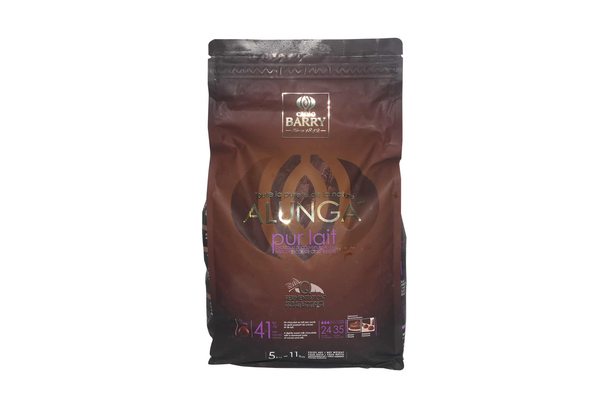Chocolat lait Alunga 41% - 5kg