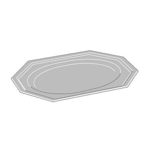 Plat octogonal long - x5 - 45 cm