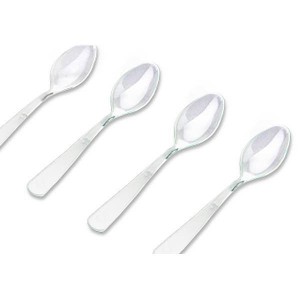Mini cuillère plastique - x50