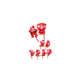 Lutins rouges décorés