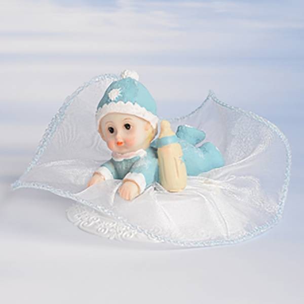Sujet baptême bleu - 9cm
