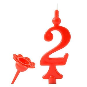 Bougie chiffre rouge  - n°2