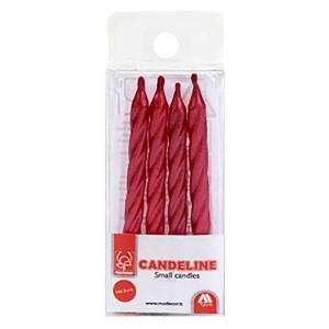 Bougie stylo rouge - 6,5 cm