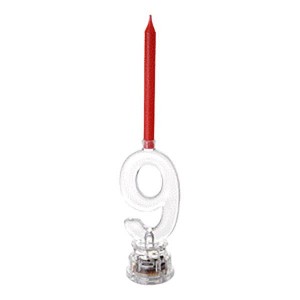 Bougie chiffre multicolore - n°9