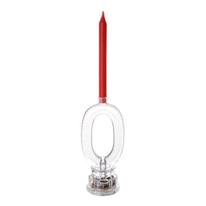 Bougie chiffre multicolore  - n°0