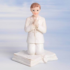 Sujet garçon communion sur livre