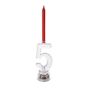Bougie chiffre multicolore - n°5